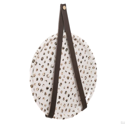 Настенная вешалка 0150L Кожа Темно-Коричневый с Золотом