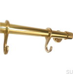 Poręcz (komplet) 1195 z 3 haczykami Mosiężna Polerowana.png
