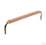 Uchwyt meblowy podłużny 7353 96 Mosiężny Polerowany ze Skórą.png