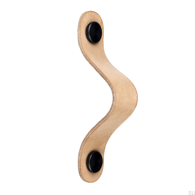 Ручка мебельная удлиненная Pin-Pin Leather с черным