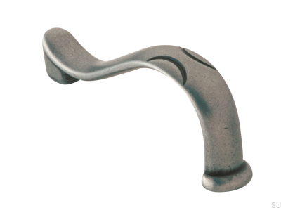 Ручка мебельная удлиненная 1196 64 Серебро под старину