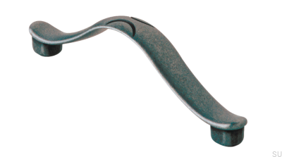 Ручка мебельная удлиненная 1197 96 Античное серебро