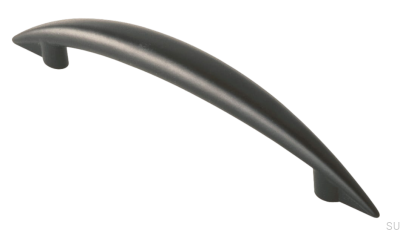 Ручка мебельная удлиненная 809 96 Металл Черный Матовый
