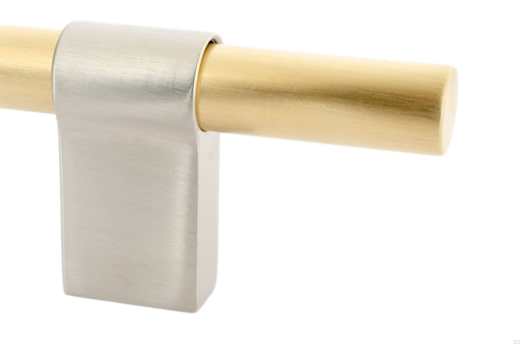 HA63RB/MB--Uchwyt-meblowy-podłużny-Line-Big-Mix-224-Mosiężny-Szczotkowany-ze-Szczotkowaną-Stalą-BB-Sweden-Skandynawskie-Uchwyty_1