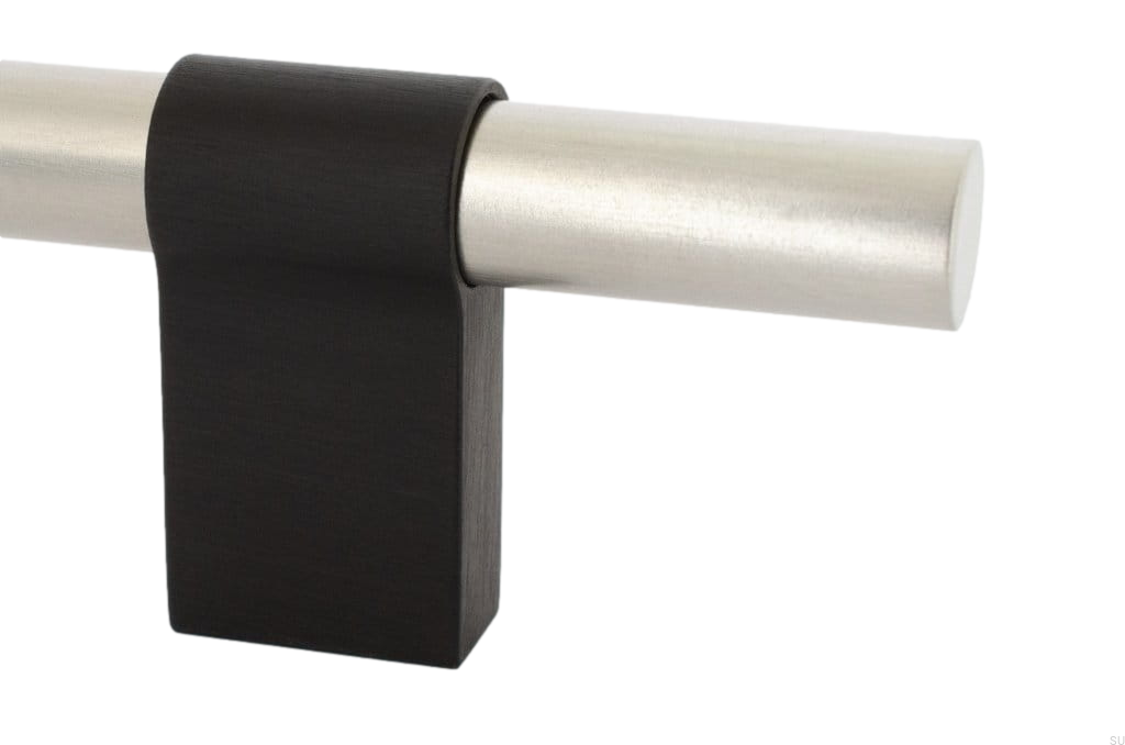 HA63AS/RB--Uchwyt-meblowy-podłużny-Line-Big-Mix-224-Stalowy-Szczotkowany-z-Czarnym-Aluminium-BB-Sweden-Skandynawskie-Uchwyty_1