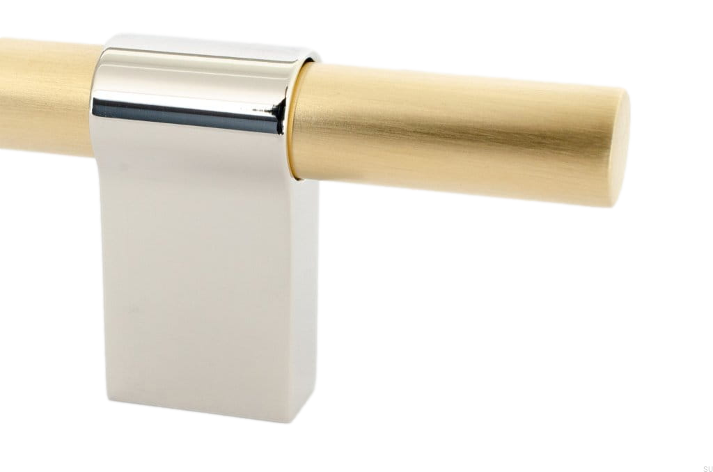 HA65R/MB--Uchwyt-meblowy-podłużny-Line-Big-Mix-592-Mosiężny-Szczotkowany-z-Polerowaną-Stalą-BB-Sweden-Skandynawskie-Uchwyty_1