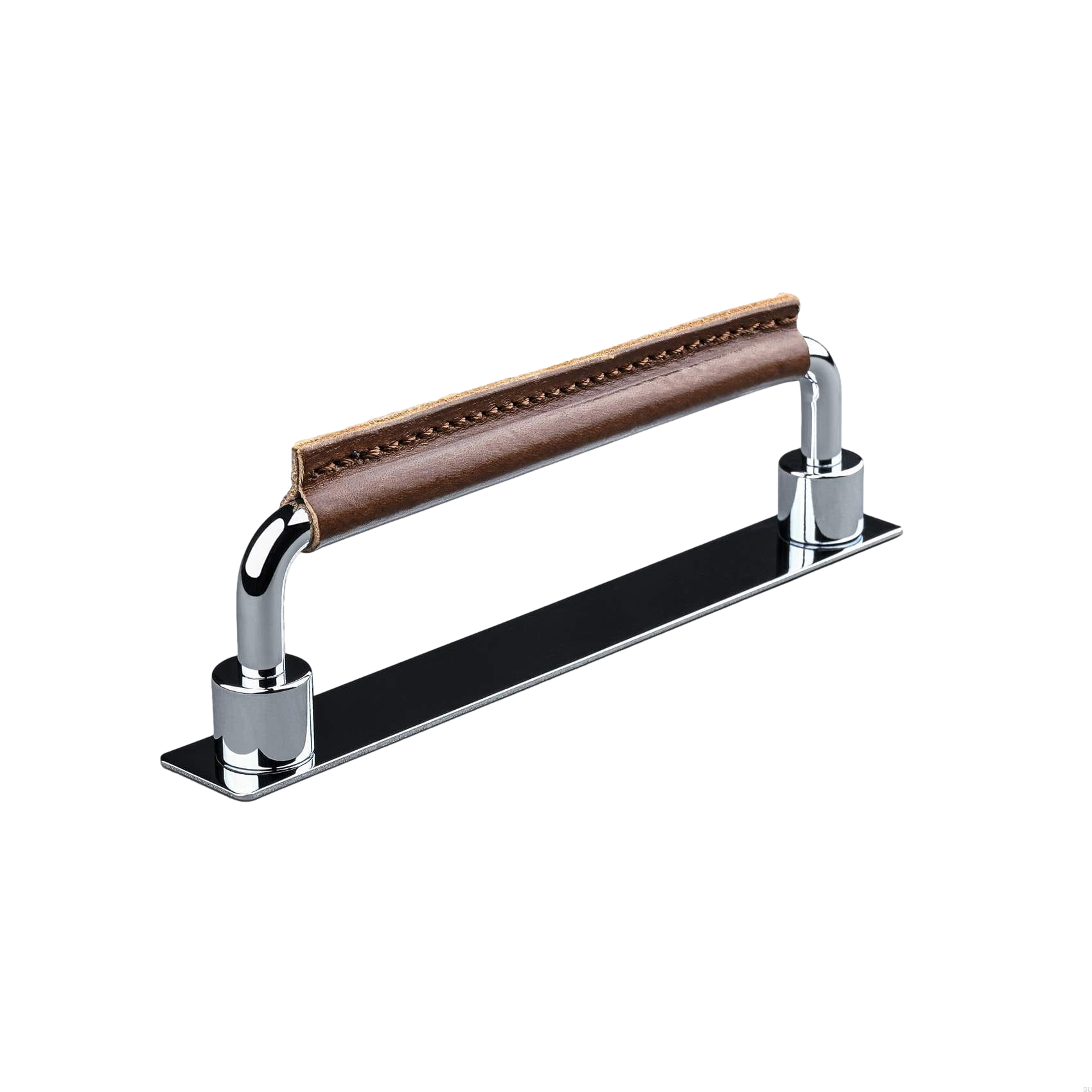 157168SP--Uchwyt-meblowy-podłużny-Asissi-Stitched-128-Chrom-Polerowany-z-Brązową-Skórą-Teofils-Skandynawskie-Uchwyty_3