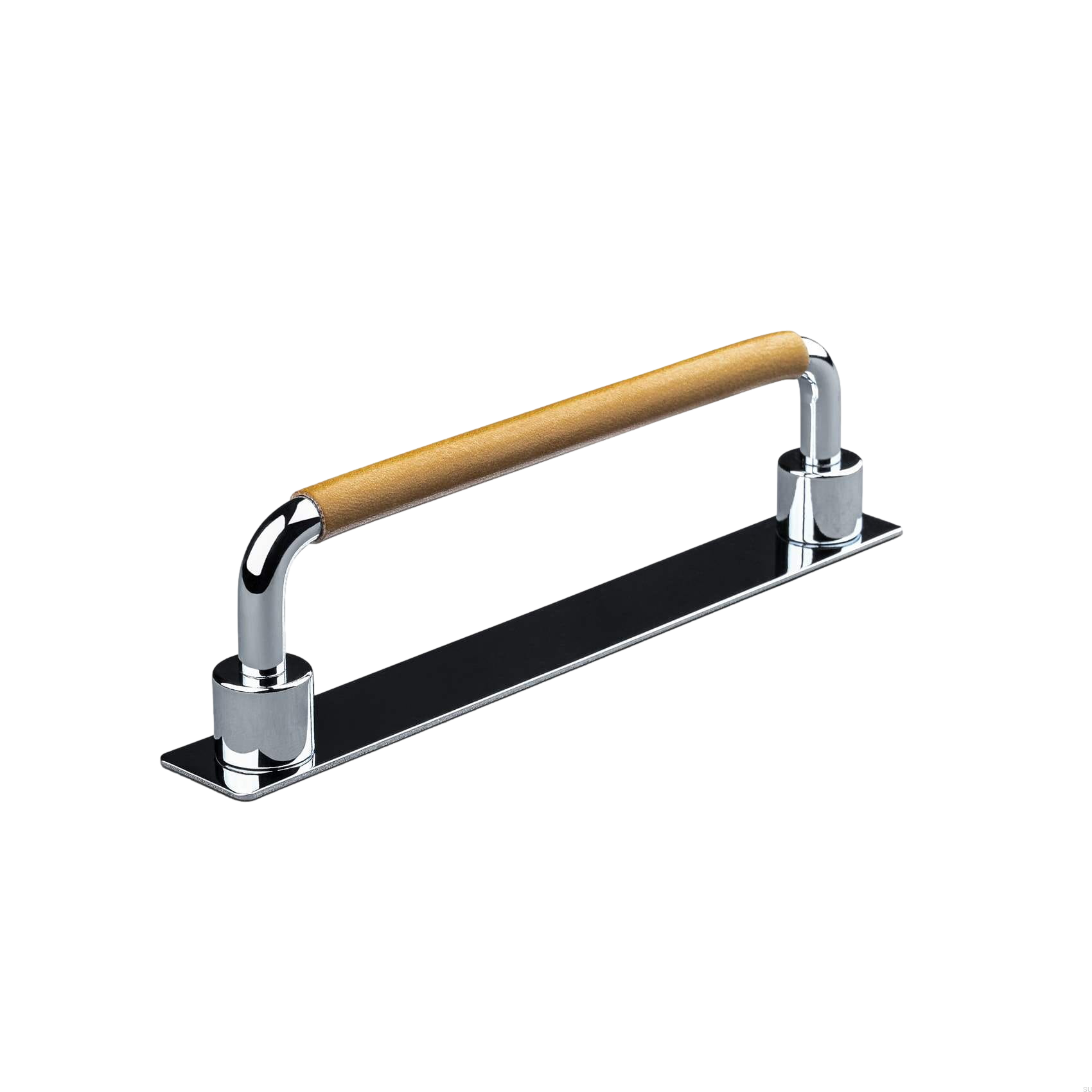 157164SP--Uchwyt-meblowy-podłużny-Asissi-Swept-128-Chrom-Polerowany-z-Jasną-Brązową-Skórą-Teofils-Skandynawskie-Uchwyty_3