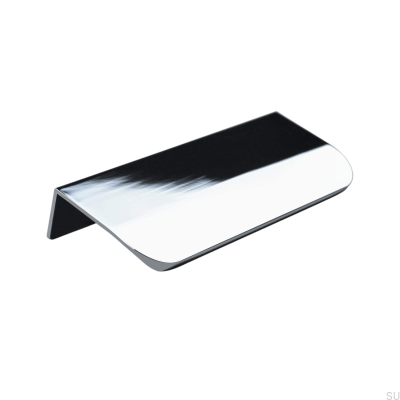 Мебельная ручка Poppi 96 Edge, полированный хром