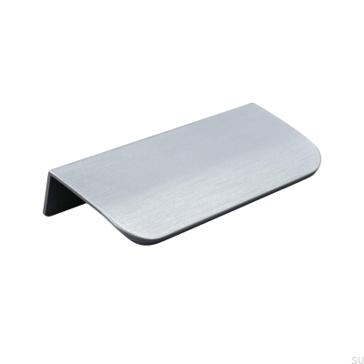 Мебельная ручка Poppi 96 Edge, матовое серебро