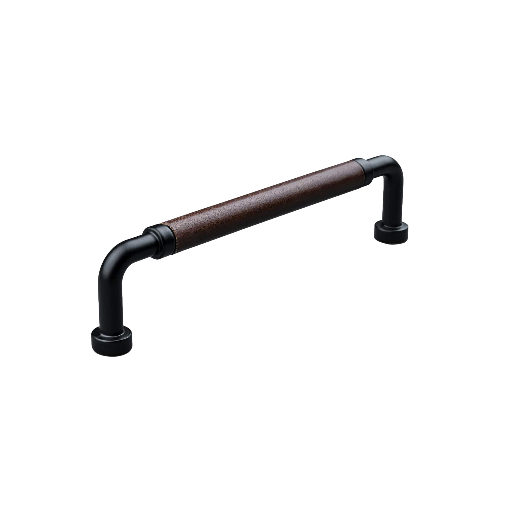 157175SP--Uchwyt-meblowy-podłużny-Porta-Swept-128-Metalowy-Czarny-Mat-z-Brązową-Skórą-Theofils-Skandynawskie-Uchwyty_3