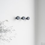 590064-21--Wieszak ścienny Caligola Metalowy Szary