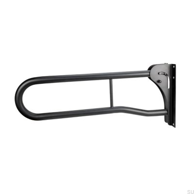Наклонная арочная штанга для унитаза 40134 Matte Black Steel