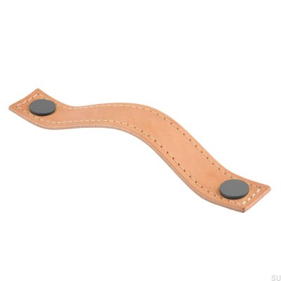 Ручка мебельная продолговатая Aviano 128 Светло-Коричневый и Серый