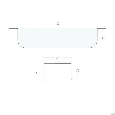  Мебельная ручка Edit с O-образным краем, матовая черная латунь