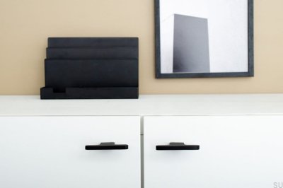 Мебельная ручка Flat Line 12 Черный алюминий