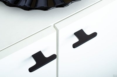 Мебельная ручка Flat Line 12 Черный алюминий