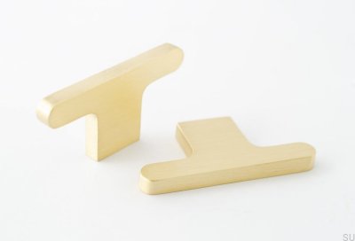 Мебельная ручка Flat Line 12, матовая латунь, без лакировки