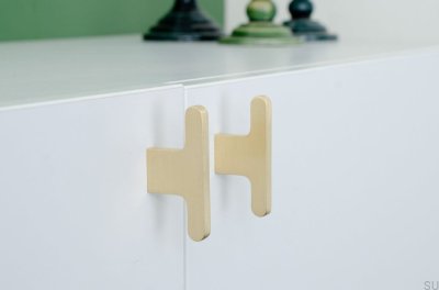 Мебельная ручка Flat Line 12, матовая латунь, без лакировки