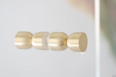 Ручка мебельная двухсторонняя Kokeshi 1832 Матовая латунь Неокрашенная