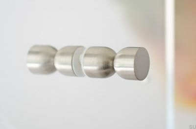 Ручка мебельная двусторонняя Kokeshi 1832, матовая сталь.