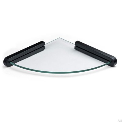 Полка для ванной угловая Cannes, металл, черный матовый