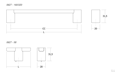 Ручка мебельная продолговатая Fusion 160, полированный никель