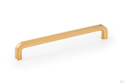 Ручка мебельная продолговатая Lipp 192, матовое золото, кава