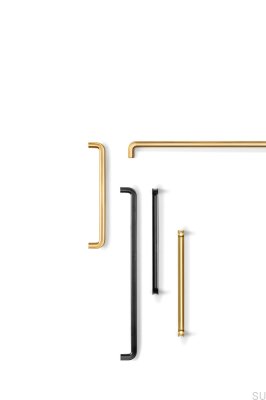 Ручка мебельная продолговатая Lipp 320, матовое золото, кава