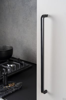 Ручка мебельная продолговатая Lipp 320, металл, черный матовый