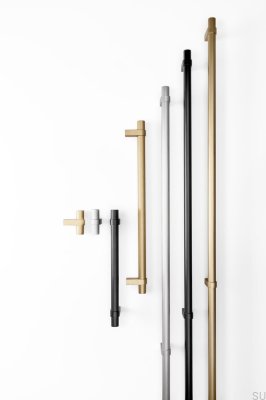 Мебельная ручка T-Bar Nobb из матового черного алюминия