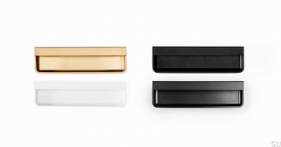 Ручка мебельная встраиваемая Moule 128, металл, черный матовый