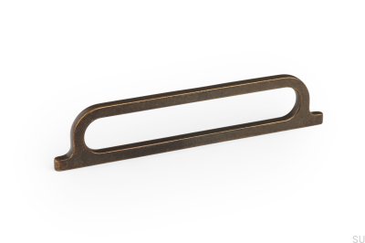 Продолговатая мебельная ручка Omega 160 Металл Античное Золото
