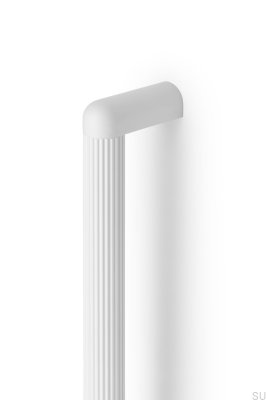 Ручка мебельная продолговатая Riss Big 480 Aluminium Matt White
