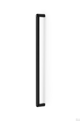 Ручка мебельная продолговатая Riss Big 480, алюминий, черный матовый