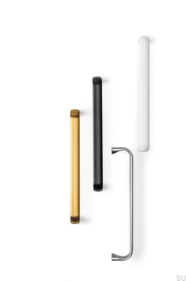 Ручка мебельная продолговатая Miig 160, металл, черный матовый