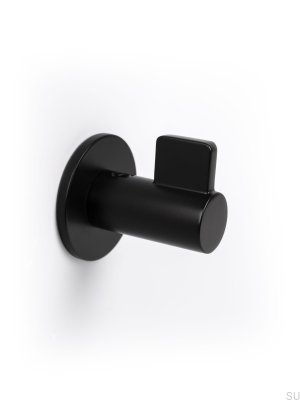 Металлическая настенная вешалка Fin, матовая черная