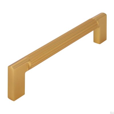 Ручка мебельная продолговатая 2591 128 Матовое золото