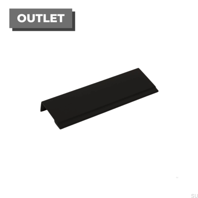 Ручка мебельная кромка Stratt 128 Черный алюминий