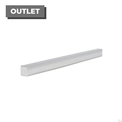 Продольная мебельная ручка Step 480 Полированный хром