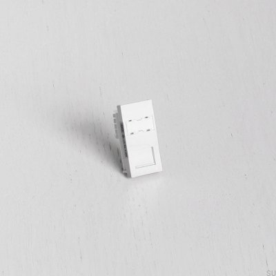 Модуль разъема RJ45 CAT6 для европластины, белый, британский стандарт