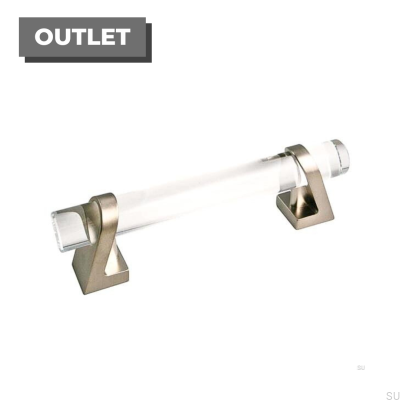 Ручка мебельная удлиненная Кристалл 96 Кристалл Матовый никель