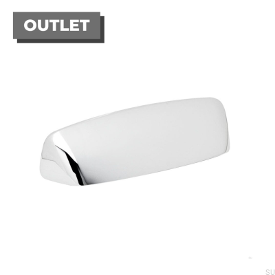 Мебельная ручка-ракушка Торонто 96 Серебро Полированный Хром