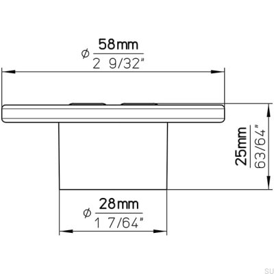Ручка мебельная SM8257F 58 Пластик Розовый