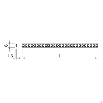 Лента светодиодная флексилированная SHEP6B 2м EVO 24В/11,2Вт 2700К