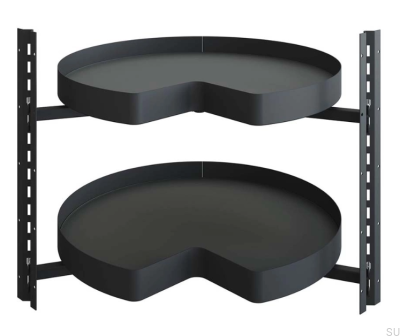 Recorner Max угловой шкаф с каруселью, темно-серый