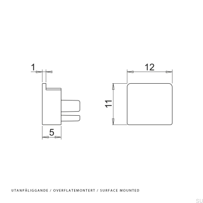 Монтажные зажимы для светодиодного профиля для поверхностного монтажа Nexus