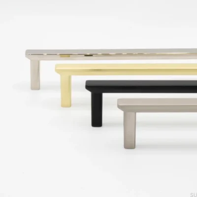 Ручка для мебели Bror 160, металлическая, серебристая, удлиненная