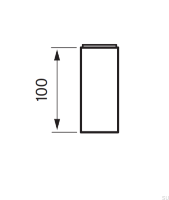 Удлинитель для смесителя для умывальника XPRO200, Латунь, Черный Хром