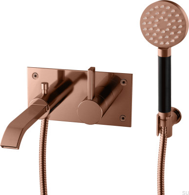 ARM036 термостатический настенный смеситель для ванны, матовая медь, неокрашенный